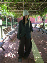 Danf Button Wide Balloon Pants