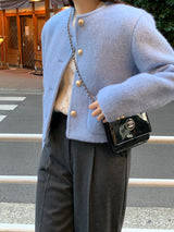 Normable wool winter tweed jacket