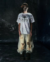 "CHAOS GIRL" WHITE WAXED T SHIRT