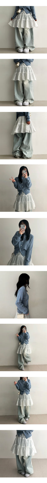 フィットレイヤードシャーリングスカート