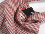 Check Padded Hobo Bag - Red