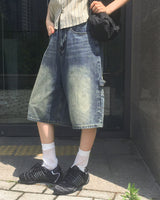 マハカーペンターバミューダデニムパンツ
