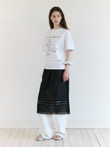 レースパジャマショートパンツ BLACK