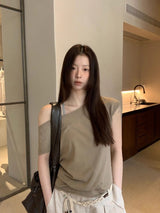 Khaki Collection オーバーサイズショルダー 半袖Tシャツ