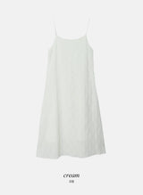 #Diamond Flower Embroidery Sleeveless Long Dress (3color)