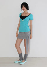 DEEP V-NECK TEE