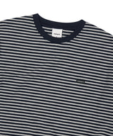 STRIPE BASIC LOGO LONG SLEEVE_NAVY
