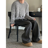 [F/W] Wool stripe banding pants