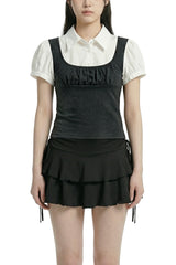 Riel Layered Bustier Shirt Top
