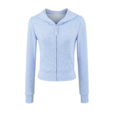 Sophie Slim Rib Hoodie Zip-up