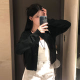 [BELLIDE MADE] Peanuts, buccul semi-cropped cardigan