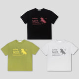 LMN フェザーホースクロップ半袖Tシャツ (3 colors)