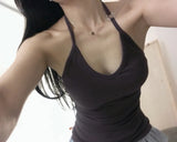 lin silver slim halter TOP