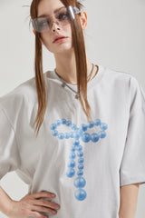 BEADS RIBBON T-SHIRT