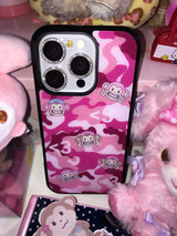 [orangcrew] orang pink camo glass case