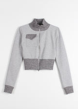 TOUCH KNIT ZIP-UP