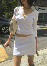 PINTER LACE PUNCHING TOP (2color)