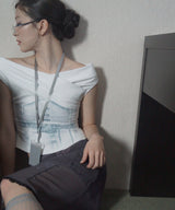 Printed Lace Midi Skirt_Charcoal
