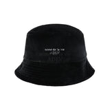 24FW ベーシックロゴベロアバケットハット ブラック