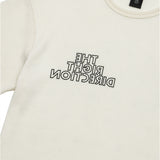 クルーネック 半袖ワッフルTシャツ/オフホワイト