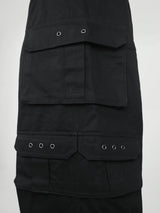 HIERARCHY STUDIOS Unsolved - Black Cargo Baggy Longpants