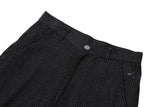 Side Slit Bermuda Denim Pants Black