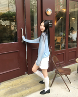 モヘア ボタン Vネック ニット