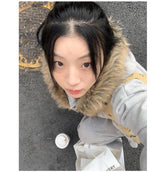 ソフトファー ジップアップ フーディー