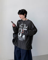 デルタボーダー長袖Tシャツ