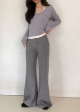 #Warm Fleece Bootcut Banding Pants (5color)