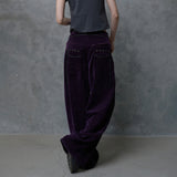 ZIP TEETH PANTS: PURPLE