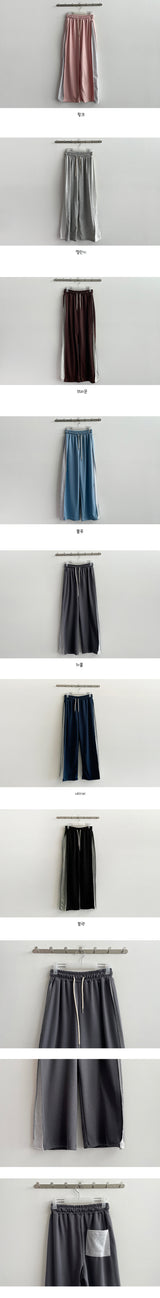 Hip Slit Coloring Pocket Wide Pants