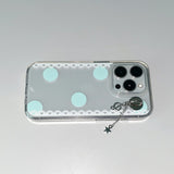 [MADE] [+MagSafe] POLKA LACE PHONE CASE MINT (clear jelly hard)