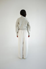 Boucle wool cardigan, Oatmeal