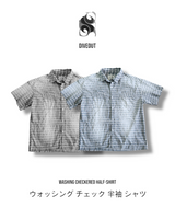 BiBi WASHING CHECKERED HALF-SHIRT