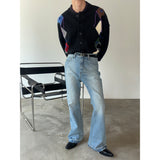 [S/S] アーガイルステッチニットカーディガン