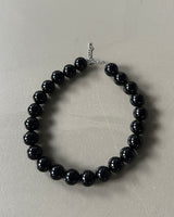 18 mm ブラックパールボールネックレス