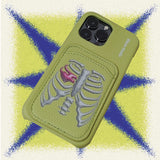 Green Skull Leather case