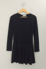 line and pleated dress