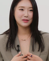 [Jung Yonghwa, IDLE Minnie, BVNDIT Minyoung Worn] パヴェバー925シルバーネックレスN051-01G