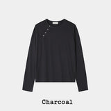 Trav Diagonal Henley Neck Long Sleeve T-shirt