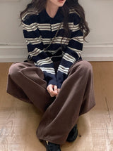 #LM Daily Multi Border Collar Knit (3color)