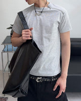 Cor zipper slim short-sleeve tee