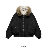 [Lining Fur] トリシャーラクーンファーカットパディングジャンパー