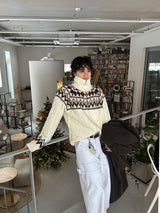 No.1024 dia wool20 KNIT ZIP-UP (3color)