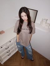 プレミアムコットンオーバーサイズフィットラウンド半袖Tシャツ