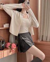 Wool wrap shorts