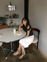 Raw Cotton Bermuda Pants (2color)