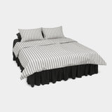 Dust-Free Classic Stripe - Black Duvet Cover - SS size