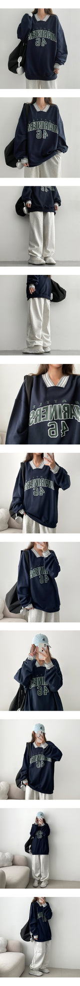 Naji Color V-neck Sweatshirt (4 colors)